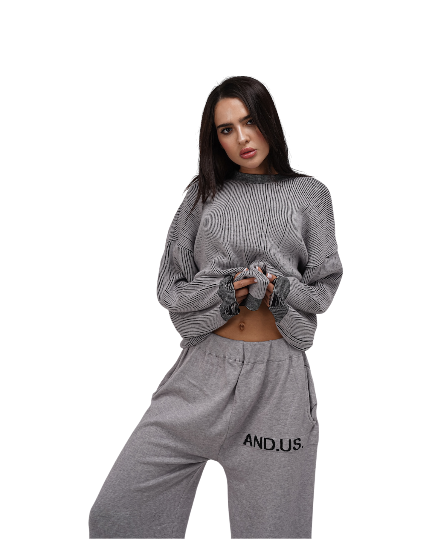 Knitted Sweater (Grey)