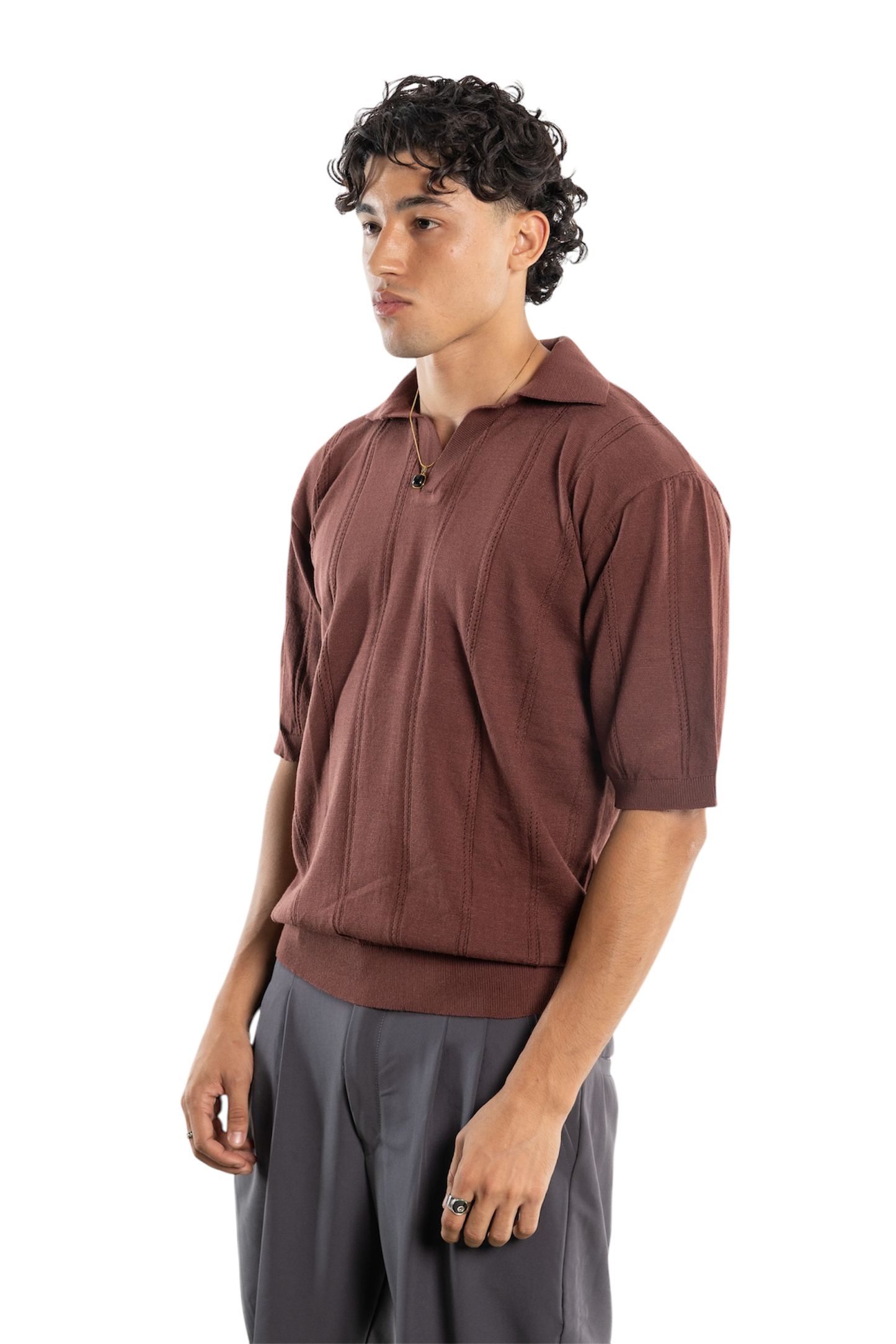 .Polo Shirt. (Brown)
