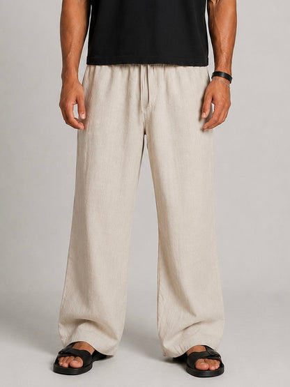 Beige Linen Pants