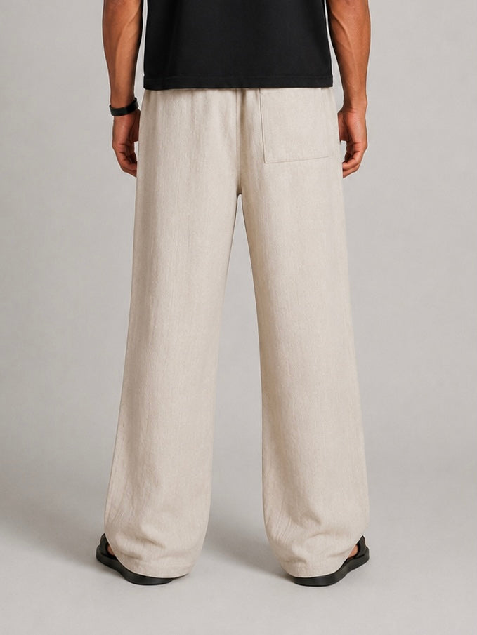 Beige Linen Pants