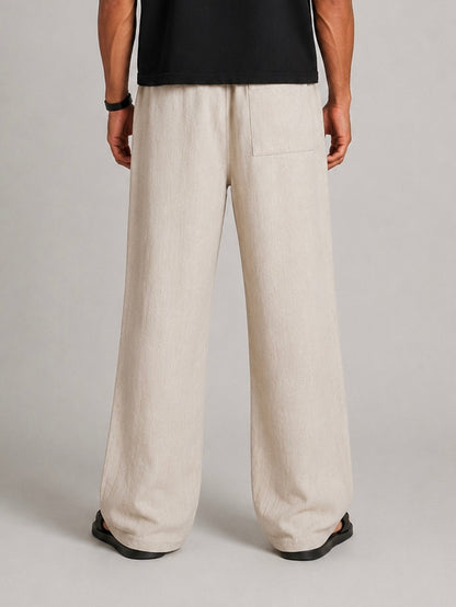 Beige Linen Pants