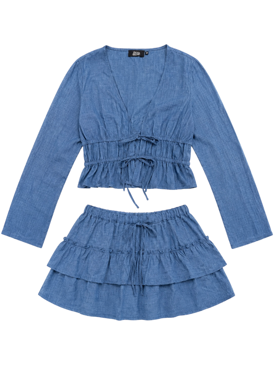 Indigo Linen Set