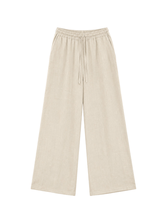 Beige Linen Pants