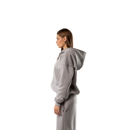 Hooded Zip Jacket (Grey)