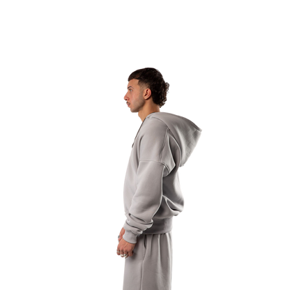 Hooded Zip Jacket (Grey)