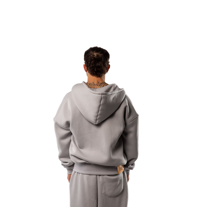 Hooded Zip Jacket (Grey)