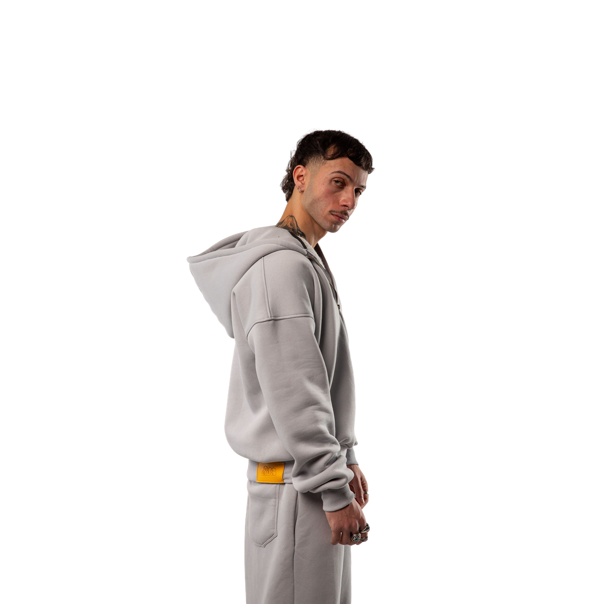 Hooded Zip Jacket (Grey)