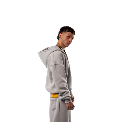 Hooded Zip Jacket (Grey)